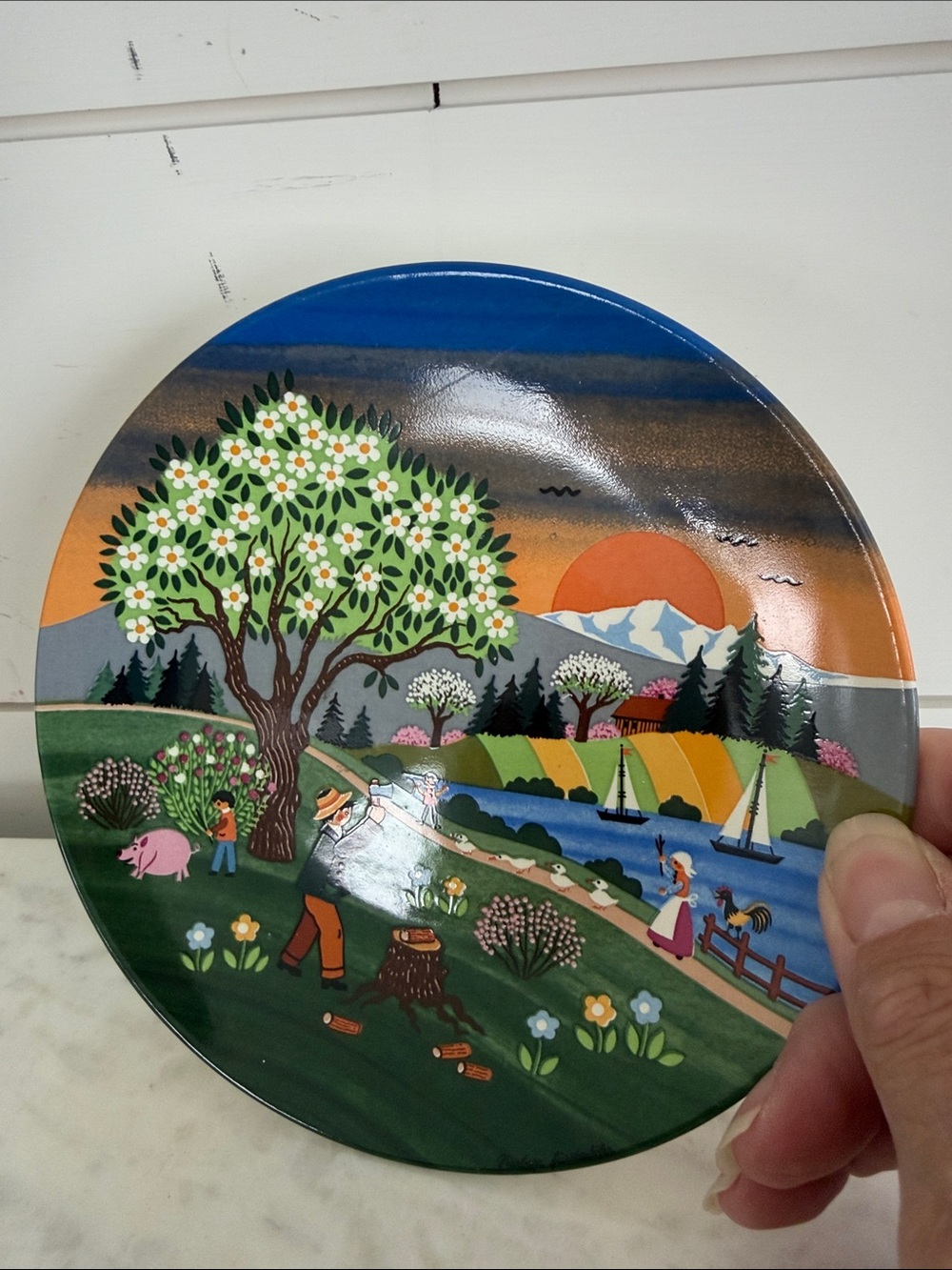 Vintage Poole England Spring Collector Plate